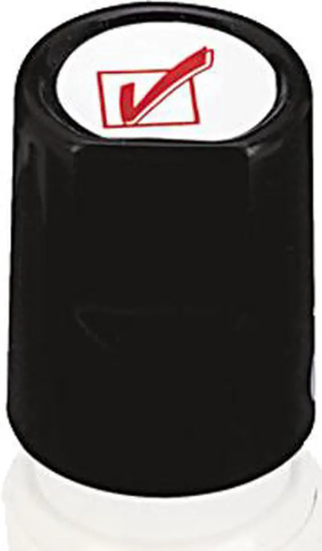 Main image of Universal Round Message Stamp, CHECK MARK, Pre-Inked/Re-Inkable, Red