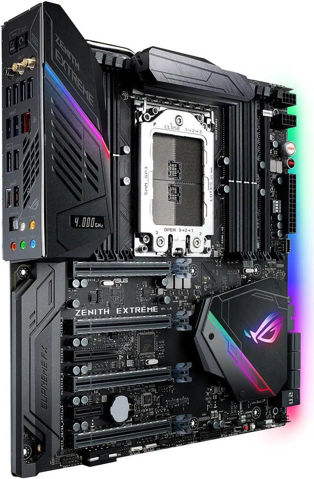 Alt view image 3 of 4 - ASUS ROG ZENITH EXTREME sTR4 AMD X399 SATA 6Gb/s USB 3.1 Extended ATX AMD Motherboard