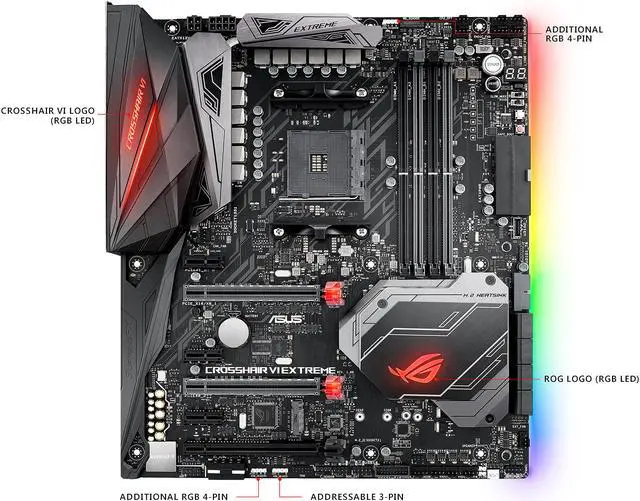 Alt view image 9 of 11 - ASUS ROG CROSSHAIR VI EXTREME AM4 AMD X370 USB 3.1 Extended ATX AMD Motherboard