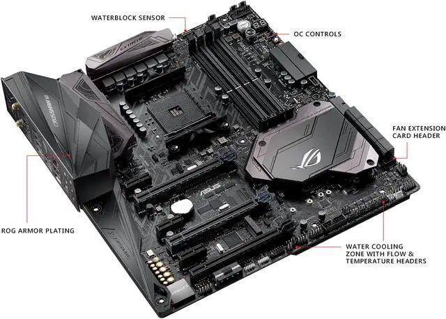 Alt view image 4 of 11 - ASUS ROG CROSSHAIR VI EXTREME AM4 AMD X370 USB 3.1 Extended ATX AMD Motherboard