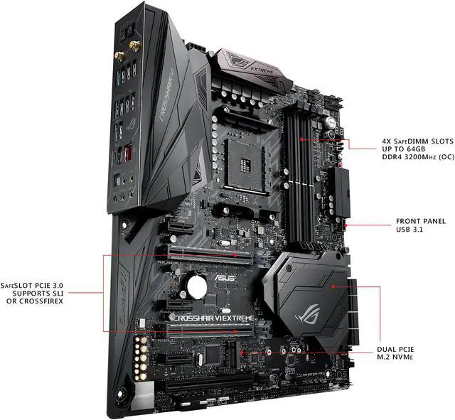 Alt view image 10 of 11 - ASUS ROG CROSSHAIR VI EXTREME AM4 AMD X370 USB 3.1 Extended ATX AMD Motherboard