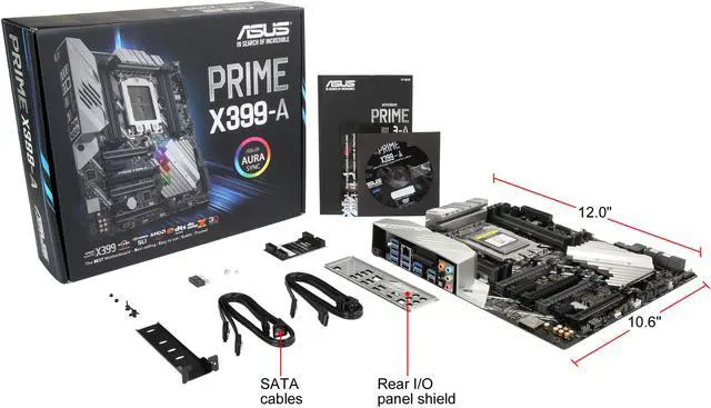 Alt view image 6 of 5 - ASUS PRIME X399-A sTR4 AMD X399 USB 3.1 Extended ATX AMD Motherboard