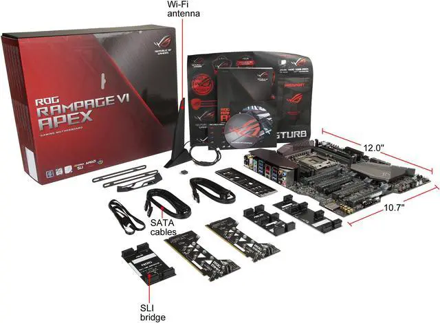 Alt view image 5 of 5 - ASUS ROG RAMPAGE VI APEX LGA 2066 Intel X299 USB 3.1 USB 3.0 Extended ATX Intel Motherboard