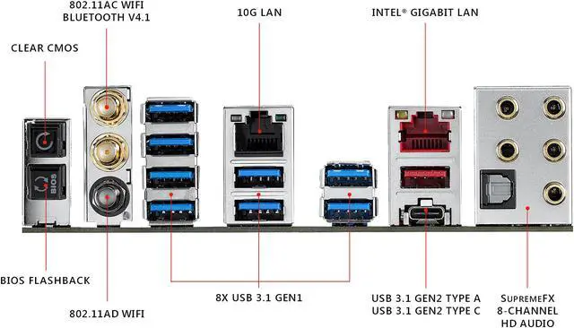 Alt view image 9 of 11 - ASUS ROG RAMPAGE VI EXTREME LGA 2066 Intel X299 SATA 6Gb/s USB 3.1 Extended ATX Intel Motherboard