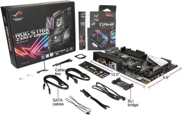 Alt view image 6 of 6 - ASUS ROG Strix Z370-F Gaming LGA 1151 (300 Series) Intel Z370 HDMI USB 3.1 ATX Intel Motherboard