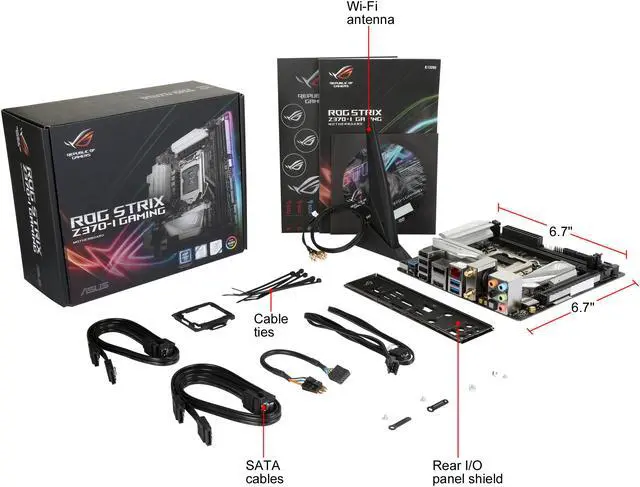Alt view image 6 of 6 - ASUS ROG Strix Z370-I Gaming LGA 1151 (300 Series) Intel Z370 HDMI USB 3.1 Mini ITX Intel Motherboard
