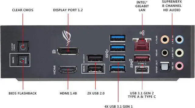 Alt view image 5 of 7 - ASUS ROG Maximus X Hero LGA 1151 (300 Series) Intel Z370 HDMI USB 3.1 ATX Intel Motherboard
