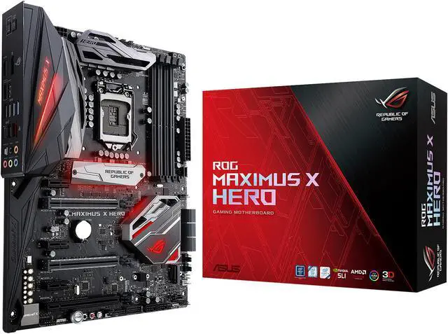 Alt view image 7 of 7 - ASUS ROG Maximus X Hero LGA 1151 (300 Series) Intel Z370 HDMI USB 3.1 ATX Intel Motherboard