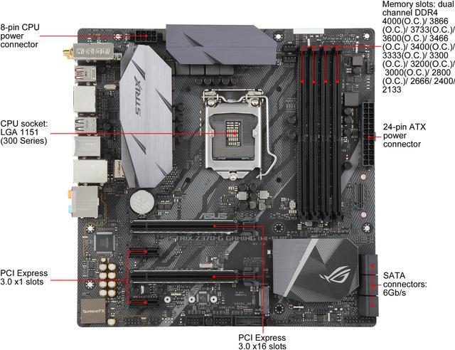 ASUS ROG STRIX Z370-G Gaming (WI-FI AC) LGA 1151 (300 Series) Intel Z370  HDMI SATA 6Gb/s USB 3.1 Micro ATX Intel Motherboard