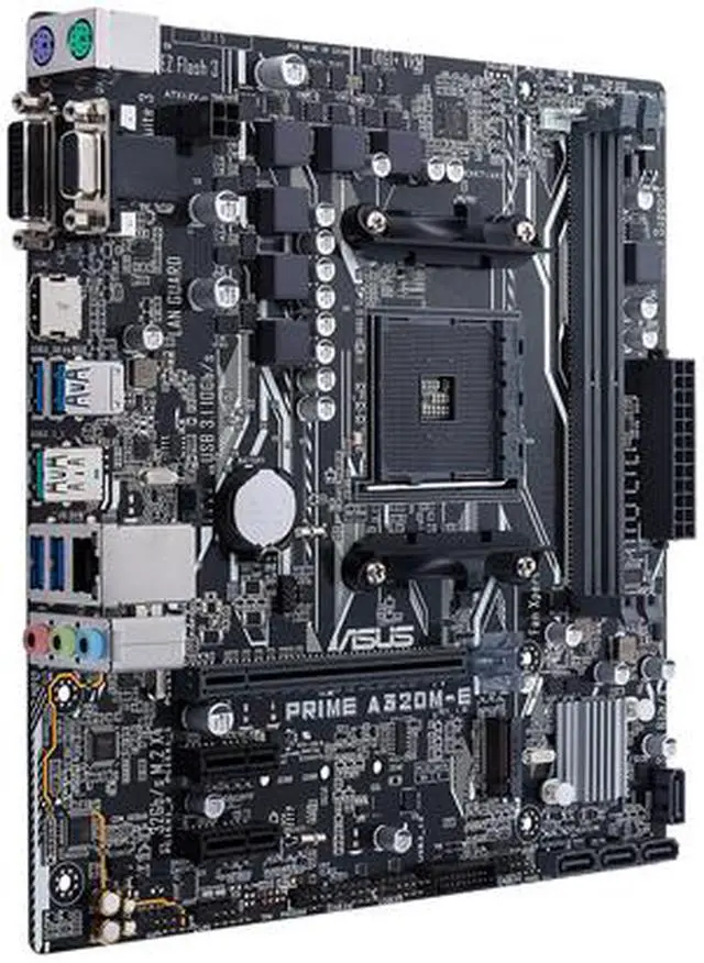 Alt view image 3 of 7 - ASUS PRIME A320M-E AM4 AMD A320 SATA 6Gb/s USB 3.1 HDMI Micro ATX AMD Motherboard