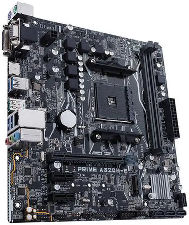 Alt view image 4 of 7 - ASUS PRIME A320M-E AM4 AMD A320 SATA 6Gb/s USB 3.1 HDMI Micro ATX AMD Motherboard