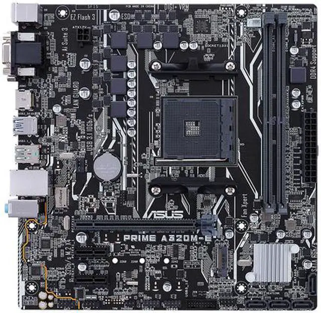 Alt view image 2 of 7 - ASUS PRIME A320M-E AM4 AMD A320 SATA 6Gb/s USB 3.1 HDMI Micro ATX AMD Motherboard