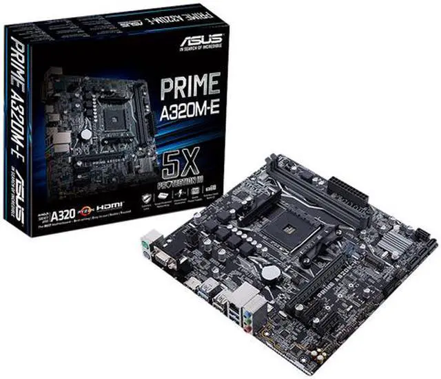 Alt view image 6 of 7 - ASUS PRIME A320M-E AM4 AMD A320 SATA 6Gb/s USB 3.1 HDMI Micro ATX AMD Motherboard