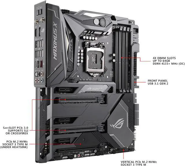 Alt view image 4 of 6 - ASUS ROG Maximus X Formula LGA 1151 (300 Series) Intel Z370 HDMI USB 3.1 ATX Intel Motherboard