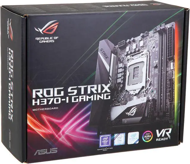 Alt view image 6 of 6 - ASUS ROG Strix H370-I Gaming LGA1151 (300 Series) DDR4 DP HDMI M.2 Mini-ITX Motherboard with On-Board 802.11 ac Wi-Fi, Dual Gigabit LAN and USB 3.1 Gen2