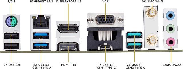 Alt view image 5 of 7 - ASUS TUF H370-Pro Gaming (WI-FI) LGA 1151 (300 Series) Intel H370 HDMI USB 3.1 ATX Intel Motherboard