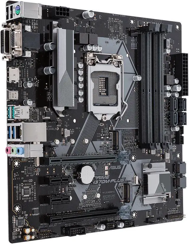Alt view image 4 of 7 - ASUS Prime H370M-Plus/CSM LGA1151 (300 Series) DDR4 HDMI DVI VGA M.2 mATX Motherboard