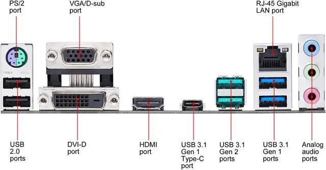 Alt view image 6 of 7 - ASUS Prime H370M-Plus/CSM LGA1151 (300 Series) DDR4 HDMI DVI VGA M.2 mATX Motherboard