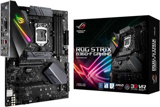 Alt view image 7 of 7 - ASUS ROG STRIX B360-F GAMING LGA1151 (300 Series) DDR4 DP HDMI DVI M.2 ATX Motherboard