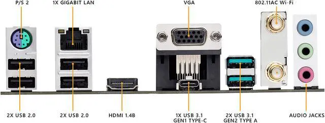 Alt view image 5 of 6 - ASUS TUF B360-Pro Gaming (Wi-Fi) LGA1151 (300 Series) DDR4 HDMI VGA M.2 ATX Motherboard with 802.11 ac Wi-Fi