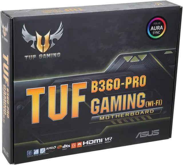 Alt view image 6 of 6 - ASUS TUF B360-Pro Gaming (Wi-Fi) LGA1151 (300 Series) DDR4 HDMI VGA M.2 ATX Motherboard with 802.11 ac Wi-Fi