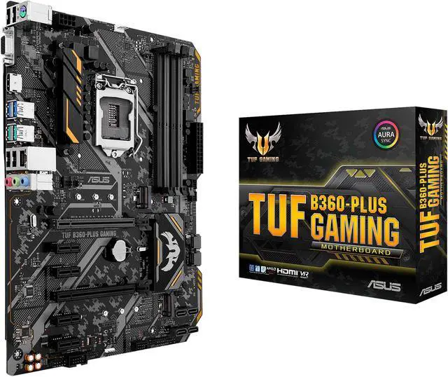 Alt view image 6 of 6 - ASUS TUF B360-Plus Gaming LGA1151 (300 Series) DDR4 HDMI VGA M.2 ATX Motherboard
