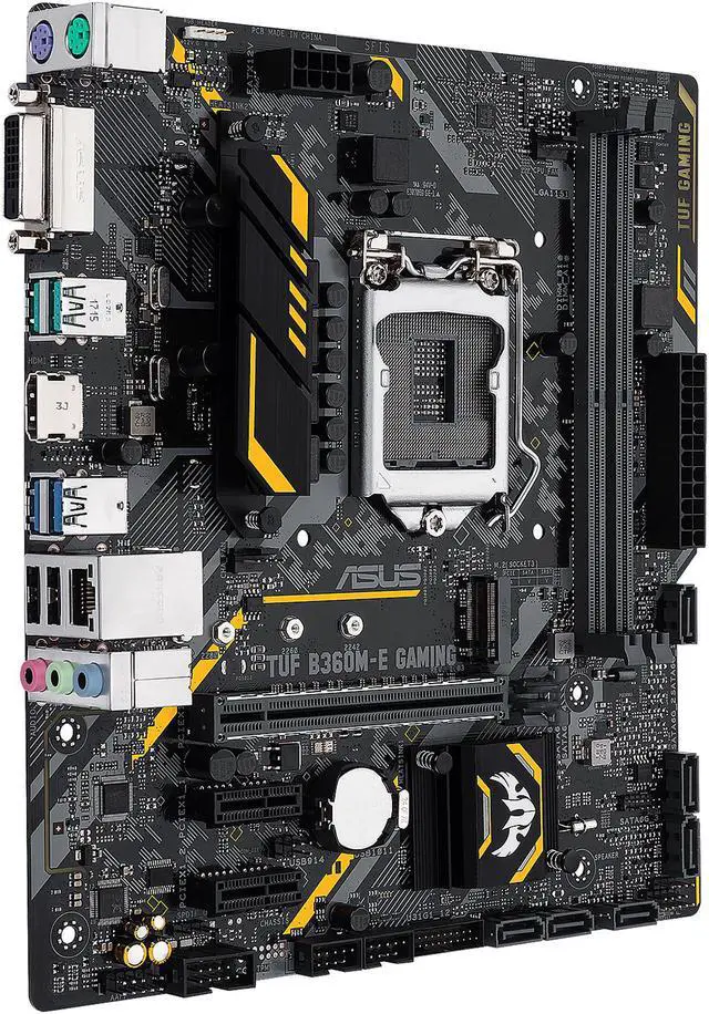 Alt view image 3 of 5 - ASUS TUF B360M-E GAMING LGA 1151 (300 Series) Intel B360 HDMI USB 3.1 uATX Intel Motherboard