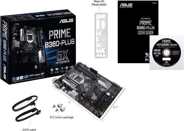 Alt view image 5 of 6 - ASUS Prime B360-Plus LGA1151 (300 Series) DDR4 HDMI DVI VGA M.2 ATX Motherboard