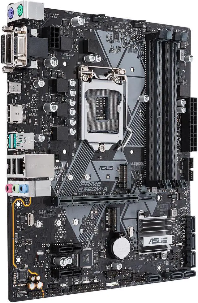 Alt view image 4 of 7 - ASUS PRIME B360M-A LGA1151 (300 Series) DDR4 HDMI DVI VGA M.2 mATX Motherboard