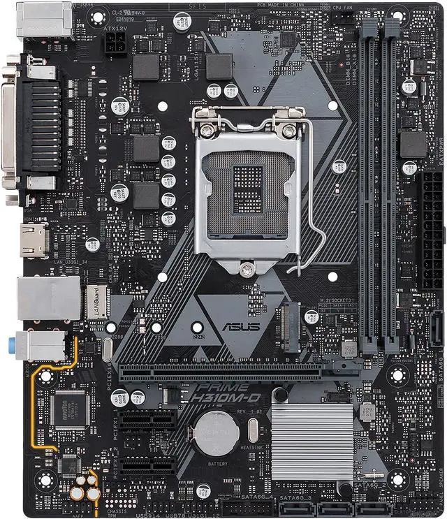 Main image of ASUS PRIME H310M-D LGA 1151 (300 Series) Intel H310 HDMI USB 3.1 uATX Intel Motherboard