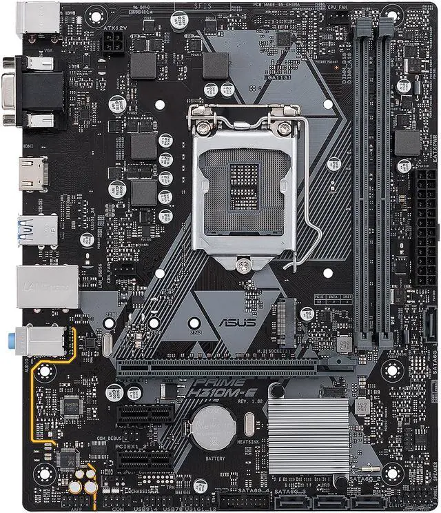 Alt view image 3 of 4 - ASUS PRIME H310M-E LGA 1151 (300 Series) Intel H310 HDMI USB 3.1 uATX Intel Motherboard