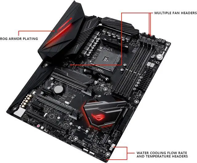 Alt view image 2 of 7 - ASUS ROG Crosshair VII Hero (Wi-Fi) AM4 AMD X470 ATX AMD Motherboard