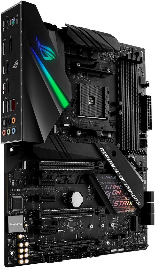 Alt view image 3 of 9 - ASUS ROG Strix X470-F Gaming AM4 AMD X470 ATX AMD Motherboard