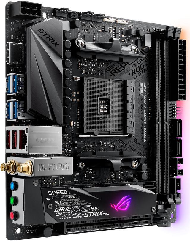 Alt view image 3 of 3 - ASUS ROG Strix X470-I Gaming AM4 AMD X470 USB 3.1 HDMI Mini ITX AMD Motherboard