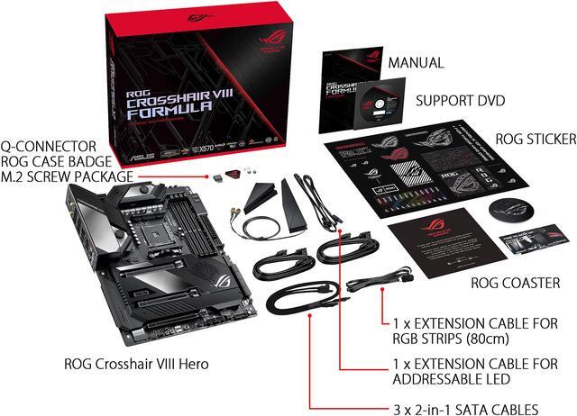 Alt view image 6 of 8 - ASUS ROG Crosshair VIII Formula AMD X570 AM4 ATX Motherboard with PCIe 4.0, Dual M.2, SATA 6Gb/s, USB 3.2 Gen 2, 5Gbps LAN, Wi-Fi 6