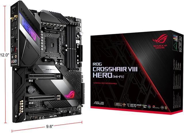 Alt view image 9 of 9 - ASUS AMD AM4 ROG X570 Crosshair VIII Hero (Wi-Fi) ATX Motherboard with PCIe 4.0, Dual M.2, SATA 6Gb/s, USB3.2 Gen 2, 2.5Gbps LAN, WiFi 6