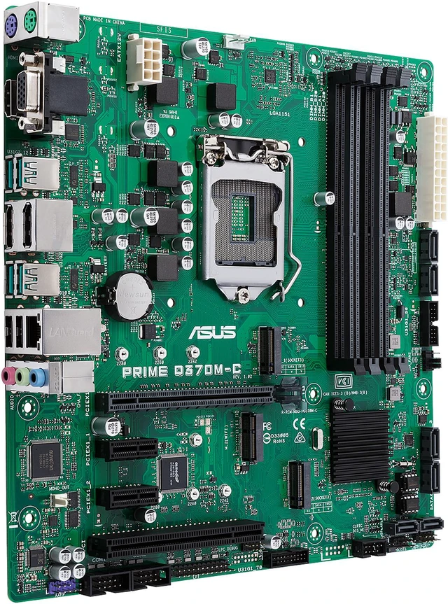 Bytespeed Q370m Computer ASUS PRIME Q370M-C/CSM LGA 1151 (300 Series) uATX Intel Motherboard ...
