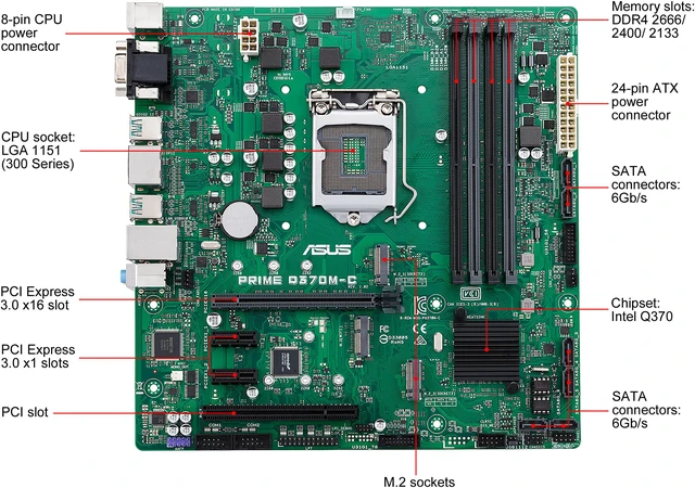 Q370 ASUS PRIME Q370M-C/CSM LGA 1151 (300 Series) uATX Intel Motherboard ...
