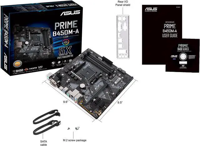 Alt view image 7 of 8 - ASUS Prime B450M-A/CSM AM4 AMD B450 USB 3.1 HDMI Micro ATX AMD Motherboard