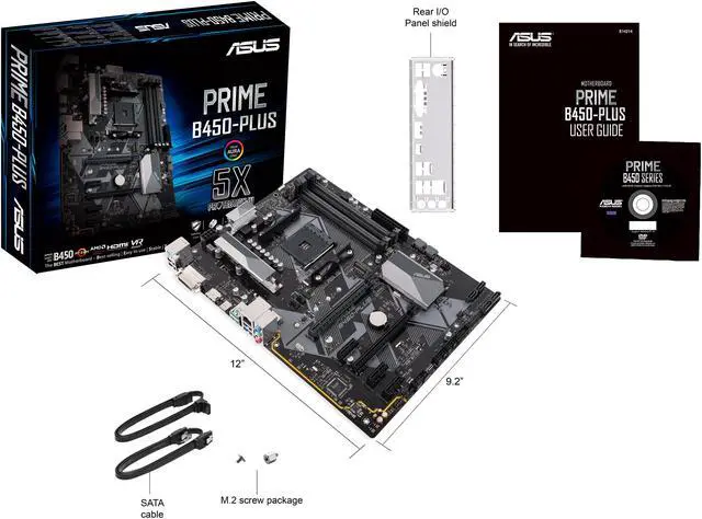Alt view image 7 of 8 - ASUS PRIME B450-PLUS AM4 AMD B450 USB 3.1 HDMI ATX AMD Motherboard