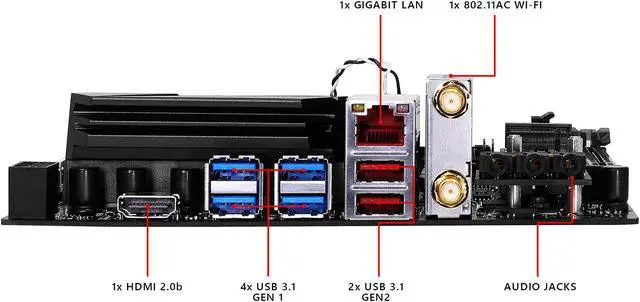 Alt view image 5 of 7 - ASUS ROG STRIX B450-I GAMING AM4 AMD B450 USB 3.1 HDMI Mini ITX AMD Motherboard