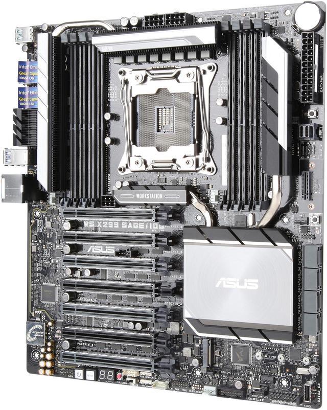 ASUS WS X299 SAGE/10G Workstation Motherboard LGA2066 DDR4 M.2 U.2 X299 CEB  Motherboard for Intel Core X-Series Processors with quad-GPU support, DDR4 