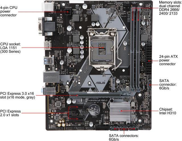 ASUS PRIME H310M-E R2.0 LGA 1151 (300 Series) Micro ATX