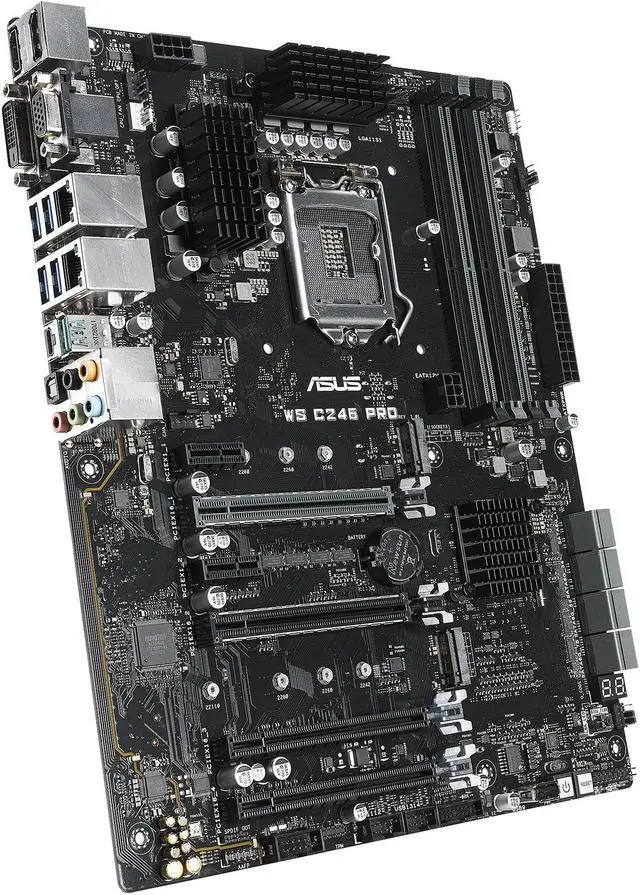 Alt view image 3 of 6 - ASUS WS C246 PRO ATX Server Motherboard LGA 1151 Intel C246