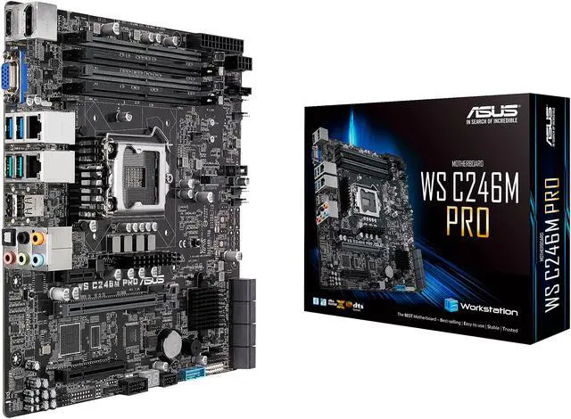 Alt view image 9 of 10 - ASUS WS C246M PRO uATX Server Motherboard LGA 1151 Intel C246 Chipset