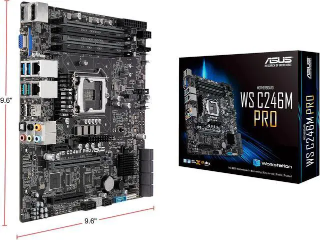 Alt view image 10 of 10 - ASUS WS C246M PRO uATX Server Motherboard LGA 1151 Intel C246 Chipset