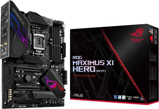 Alt view image 7 of 7 - ASUS ROG Maximus XI Hero (Wi-Fi) Z390 Gaming Motherboard LGA1151 (Intel 8th and 9th Gen) ATX DDR4 DP HDMI M.2 USB 3.1 Gen2 Onboard 802.11 ac