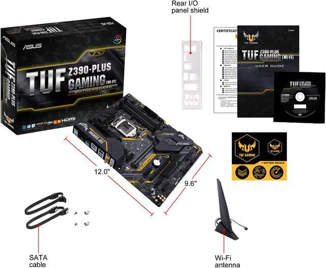Alt view image 8 of 9 - ASUS TUF Z390-Plus Gaming (Wi-Fi) LGA 1151 (300 Series) Intel Z390 ATX Intel Motherboard