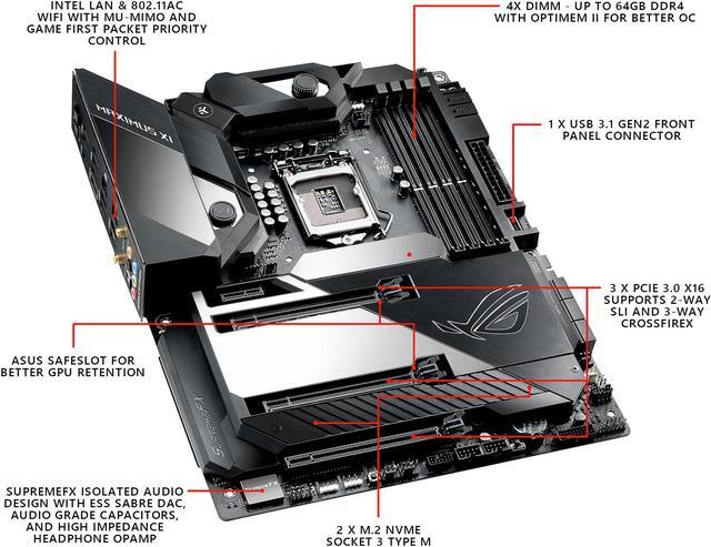 Alt view image 9 of 15 - ASUS ROG Maximus XI Formula Z390 Gaming Motherboard LGA1151 (Intel 8th and 9th Gen) ATX DDR4 HDMI M.2 USB 3.1 Gen2 Onboard 802.11 ac Wi-Fi