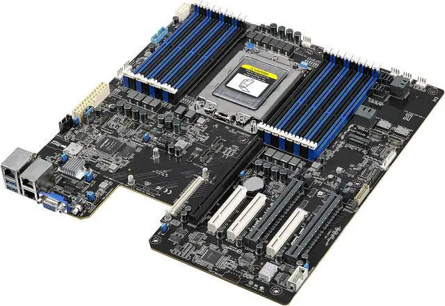 Alt view image 3 of 6 - ASUS KNPA-U16 Socket SP3 DDR4 M.2 EEB Server Motherboard for AMD EPYC 7000 Series Processors with OCulink NVMe, Dual Gigabit LAN, USB 3.0 and 12 x SATA3 Ports